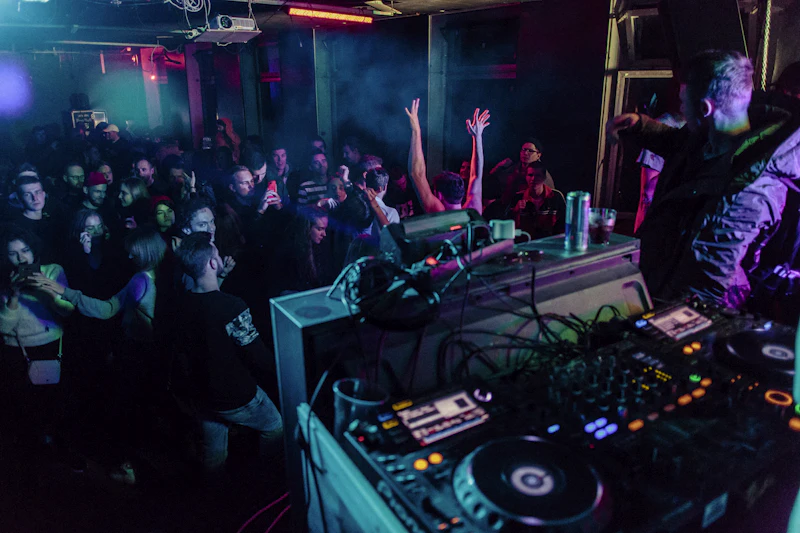 A DJ playing to a crowd